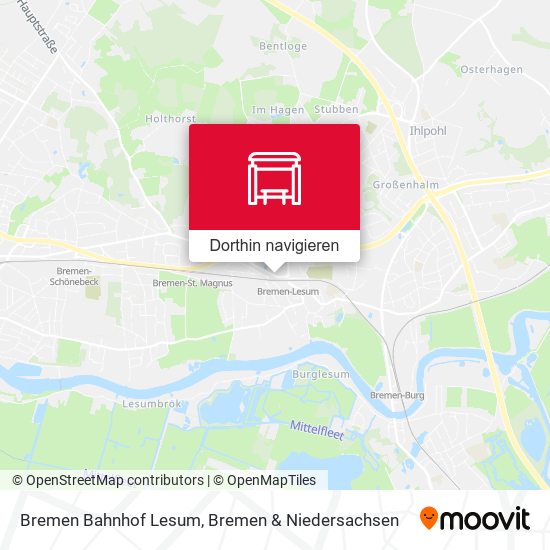 Bremen Bahnhof Lesum Karte