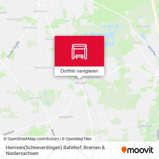 Hemsen(Schneverdingen) Bahnhof Karte