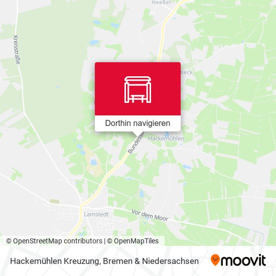 Hackemühlen Kreuzung Karte