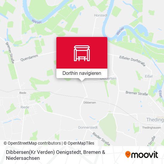 Dibbersen(Kr Verden) Oenigstedt Karte