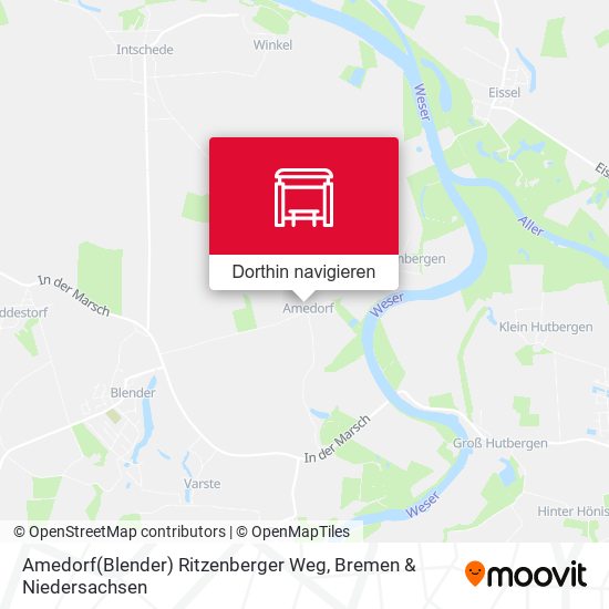Amedorf(Blender) Ritzenberger Weg Karte