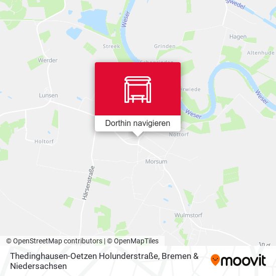 Thedinghausen-Oetzen Holunderstraße Karte
