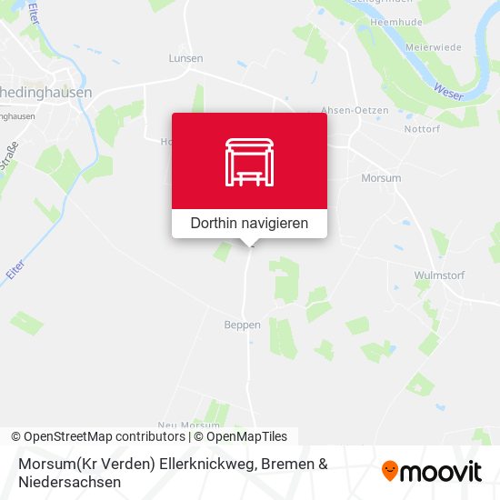 Morsum(Kr Verden) Ellerknickweg Karte