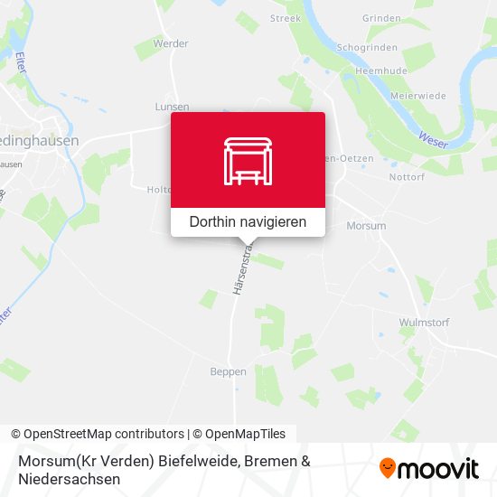 Morsum(Kr Verden) Biefelweide Karte