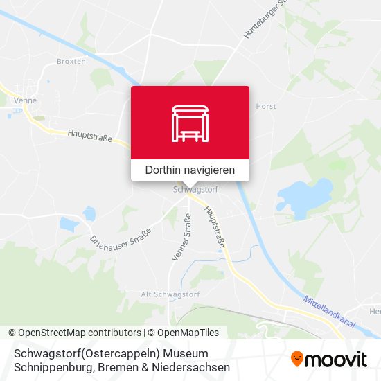 Schwagstorf(Ostercappeln) Museum Schnippenburg Karte