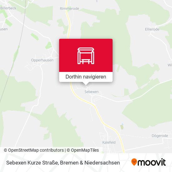 Sebexen Kurze Straße Karte