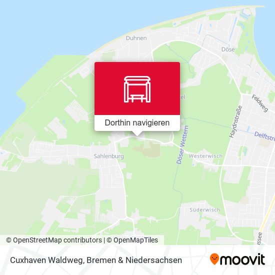 Cuxhaven Waldweg Karte