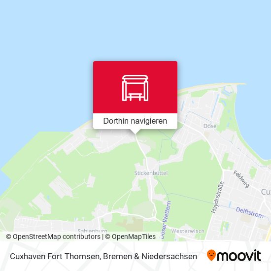 Cuxhaven Fort Thomsen Karte