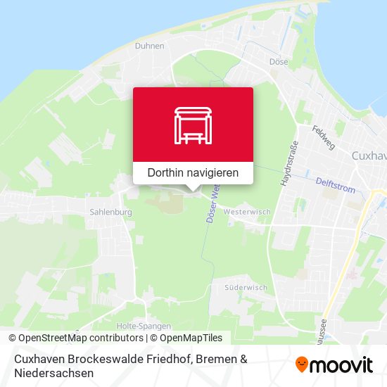 Cuxhaven Brockeswalde Friedhof Karte