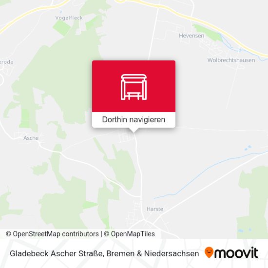 Gladebeck Ascher Straße Karte