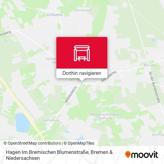 Hagen Im Bremischen Blumenstraße Karte