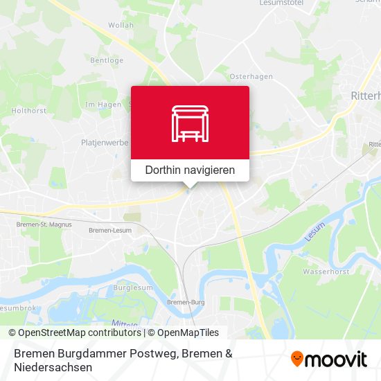 Bremen Burgdammer Postweg Karte