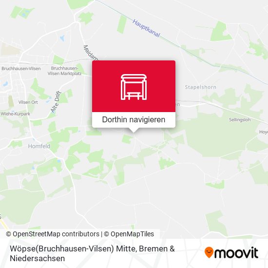 Wöpse(Bruchhausen-Vilsen) Mitte Karte