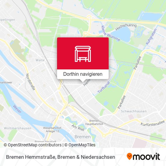 Bremen Hemmstraße Karte