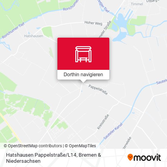 Hatshausen Pappelstraße/L14 Karte