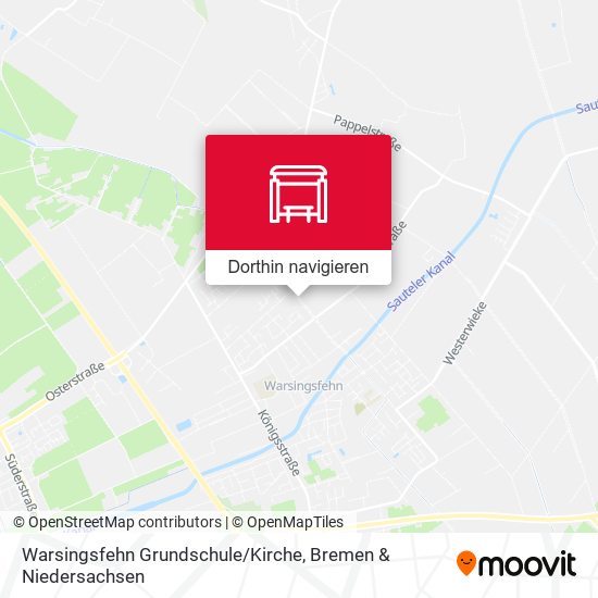 Warsingsfehn Grundschule / Kirche Karte