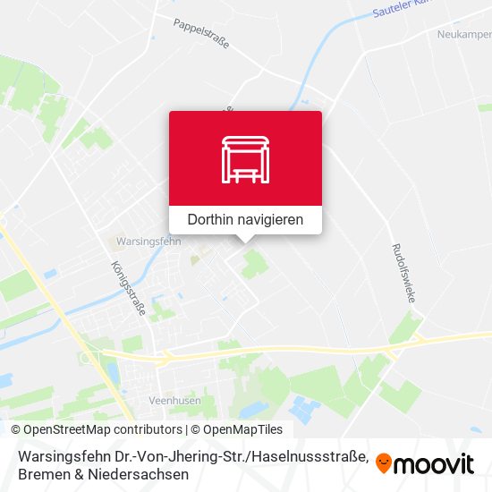 Warsingsfehn Dr.-Von-Jhering-Str. / Haselnussstraße Karte