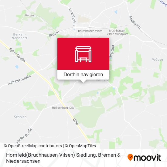 Homfeld(Bruchhausen-Vilsen) Siedlung Karte