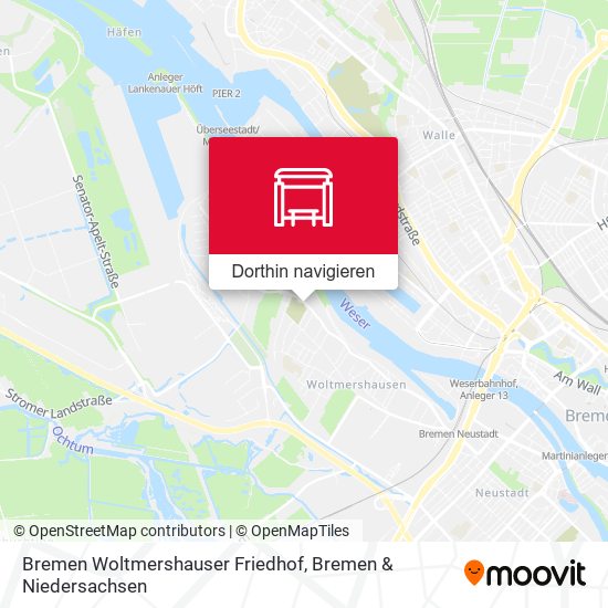 Bremen Woltmershauser Friedhof Karte