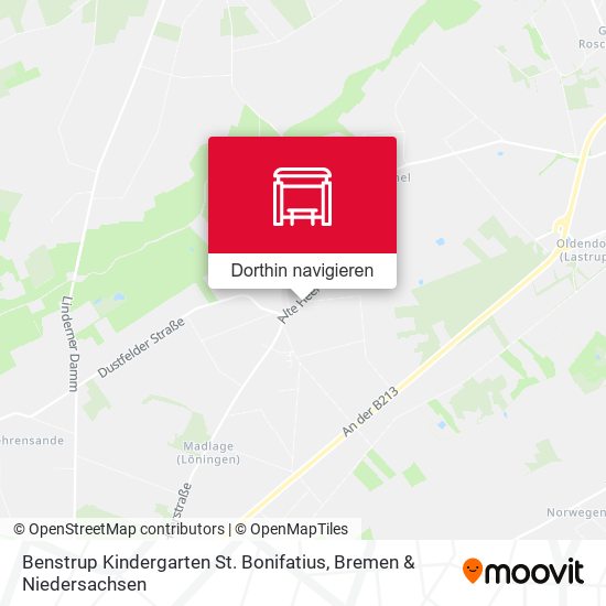 Benstrup Kindergarten St. Bonifatius Karte