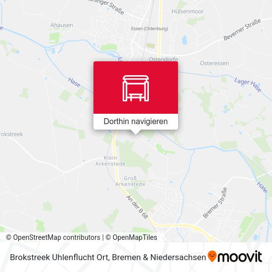 Brokstreek Uhlenflucht Ort Karte
