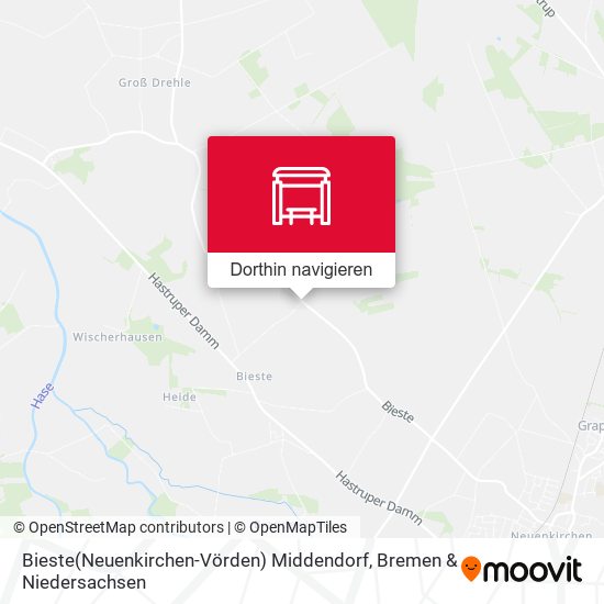 Bieste(Neuenkirchen-Vörden) Middendorf Karte
