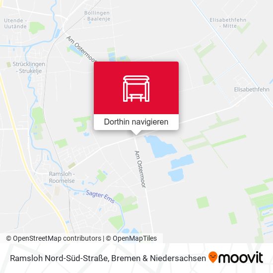 Ramsloh Nord-Süd-Straße Karte