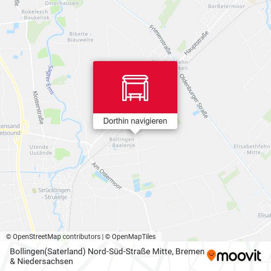 Bollingen(Saterland) Nord-Süd-Straße Mitte Karte