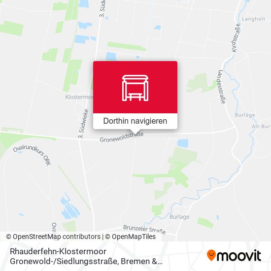 Rhauderfehn-Klostermoor  Gronewold- / Siedlungsstraße Karte