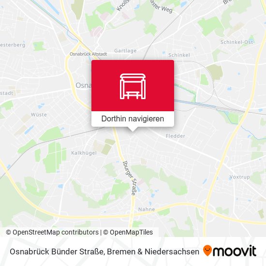 Osnabrück Bünder Straße Karte