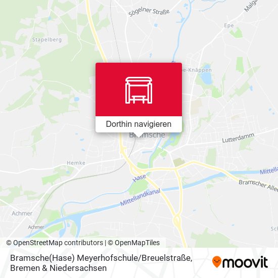 Bramsche(Hase) Meyerhofschule / Breuelstraße Karte