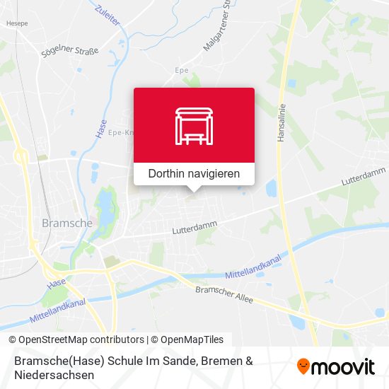 Bramsche(Hase) Schule Im Sande Karte
