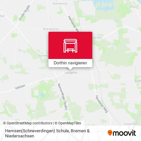 Hemsen(Schneverdingen) Schule Karte