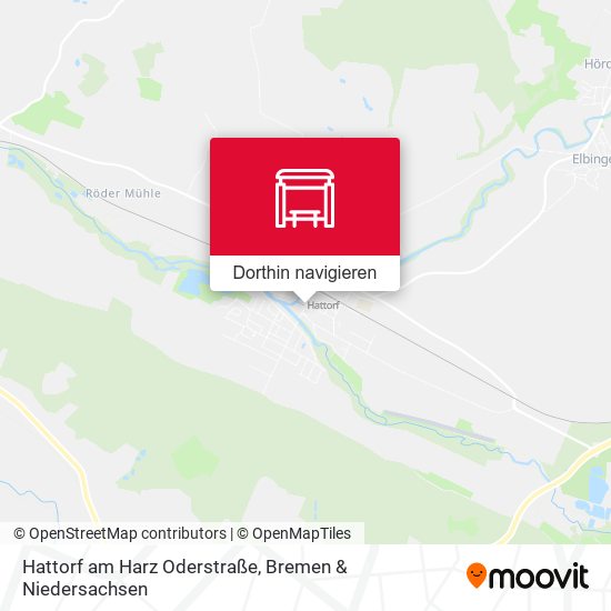 Hattorf am Harz Oderstraße Karte