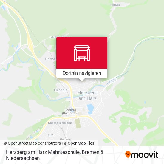 Herzberg am Harz Mahnteschule Karte