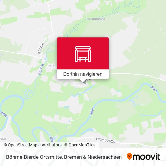 Böhme-Bierde Ortsmitte Karte