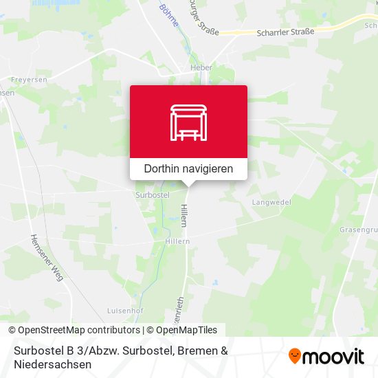 Surbostel B 3/Abzw. Surbostel Karte