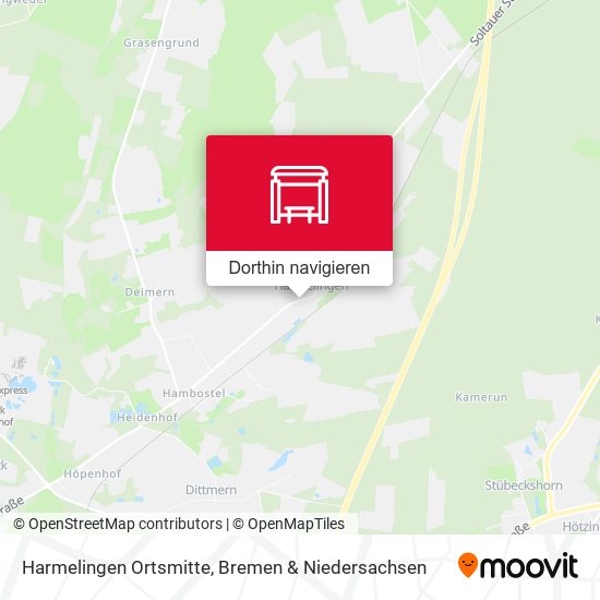 Harmelingen Ortsmitte Karte