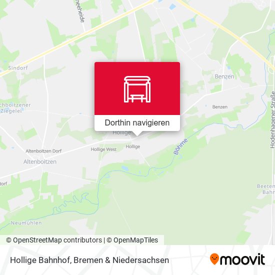 Hollige Bahnhof Karte