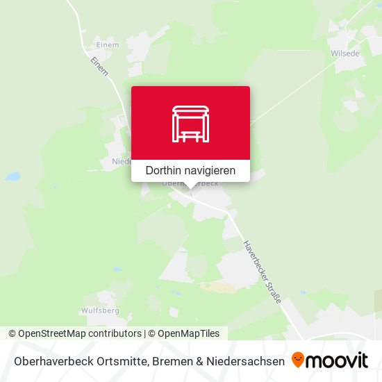 Oberhaverbeck Ortsmitte Karte