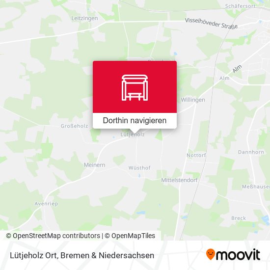 Lütjeholz Ort Karte