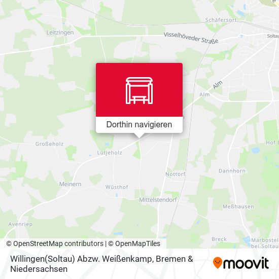 Willingen(Soltau) Abzw. Weißenkamp Karte