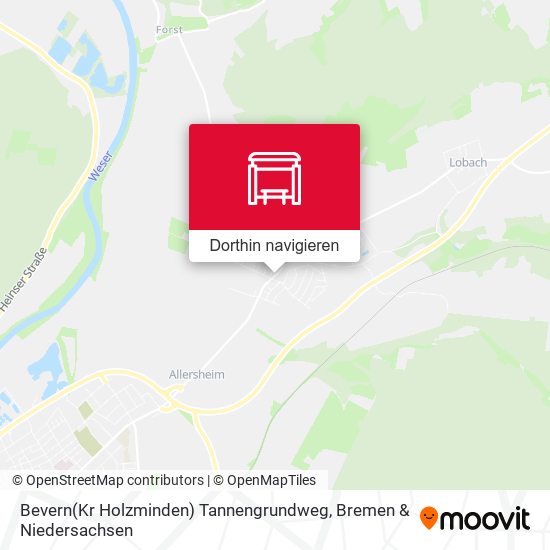 Bevern(Kr Holzminden) Tannengrundweg Karte