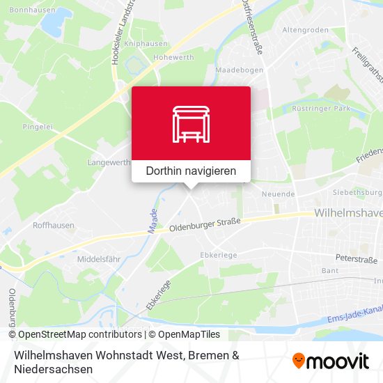Wilhelmshaven Wohnstadt West Karte