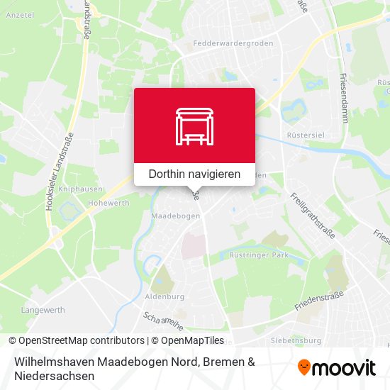 Wilhelmshaven Maadebogen Nord Karte