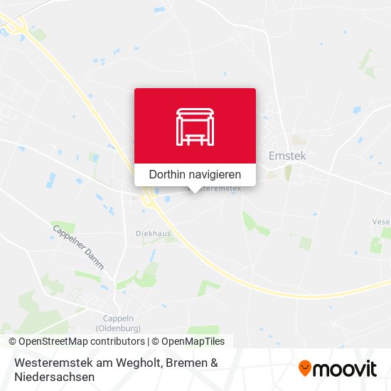 Westeremstek am Wegholt Karte