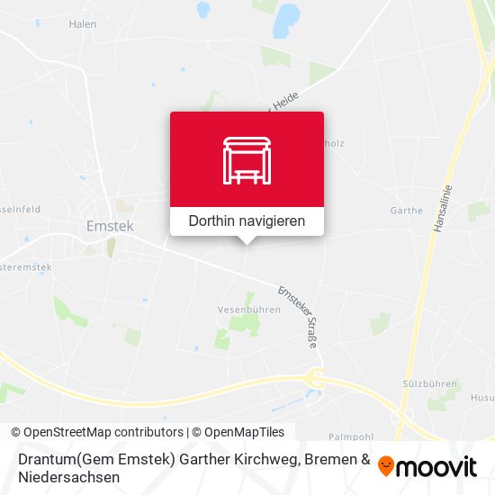 Drantum(Gem Emstek) Garther Kirchweg Karte