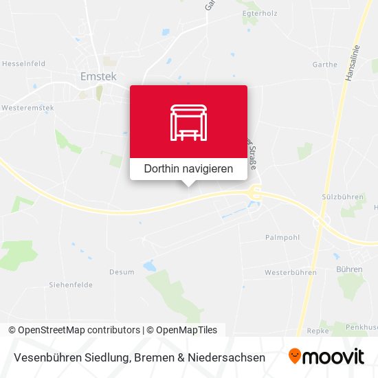 Vesenbühren Siedlung Karte