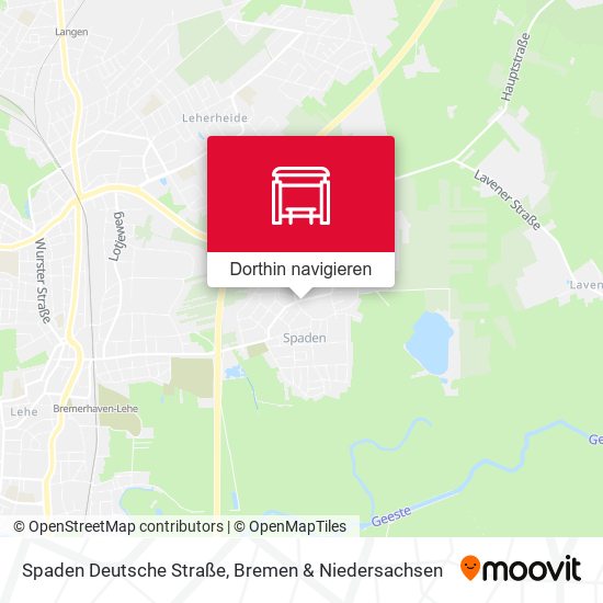 Spaden Deutsche Straße Karte