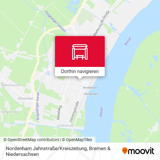 Nordenham Jahnstraße / Kreiszeitung Karte